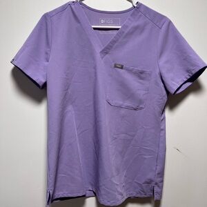 Figs One Pocket Lavender Scrub Top